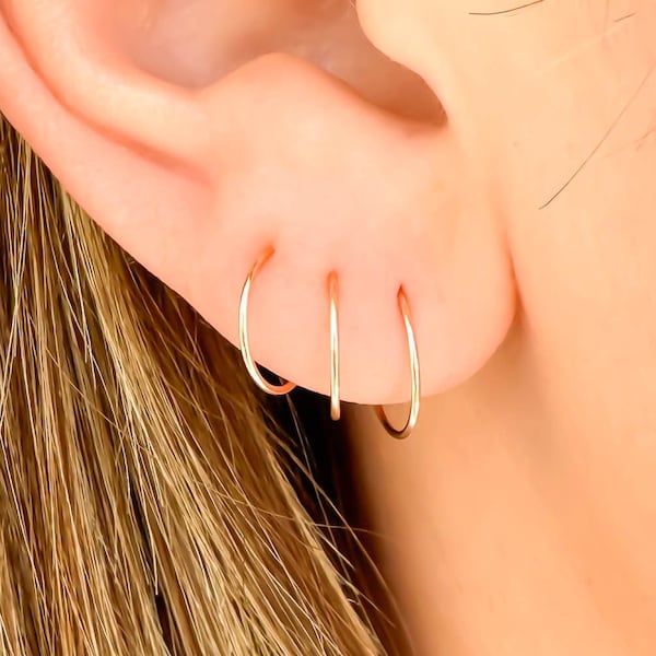 Small 14K Gold Filled Hoop Earrings