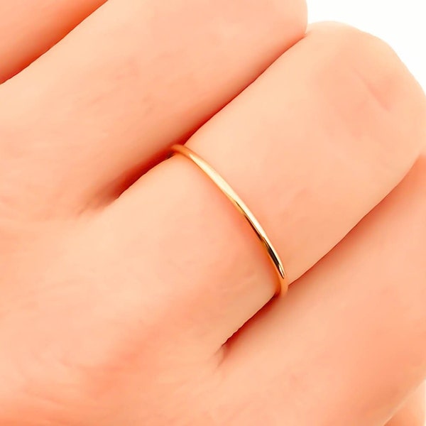 Thin Gold Ring, Gold Stacking Ring, 14k Gold Filled Ring, Gold Ring, Dainty Gold Ring, Stacking Ring, Skinny Gold Ring, Gold Stack Ring