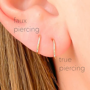 Fake pierced earrings hoops cheap
