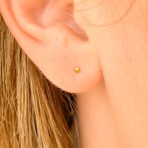Pure gold stud earrings sale