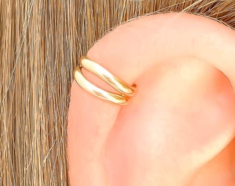 Gold Ear Cuff, Cartilage Ear Cuff, Gold Filled Ear Cuff, Non Pierce Ear Cuff, Minimalist Ear Wrap, No Pierce Cartilage Earrings