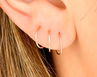 Small 14K Gold Filled Hoop Earrings