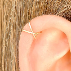 Gold Ear Cuff, Eternity Ear Cuff, Non Pierced Ear Cuff, Cartilage Ear Cuff,  Gold Filled Ear Cuff, Gold Earrings