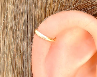 Cuff Earrings Non Pierced, Gold Ear Cuff, 14K Gold Filled Cartilage Ear Cuff, Faux Cartilage Cuff, Cuff & Wrap Earrings, No Pierce Earring