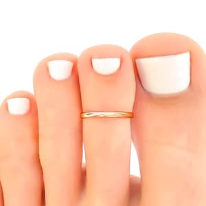 Foot finger ring gold top
