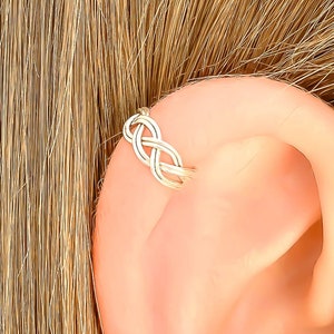 Silver Braid Ear Cuff, Braided Ear Cuff, Silver Cartilage Ear Cuff, Silver Non Pierced Earrings, Silver Cartilage Earring