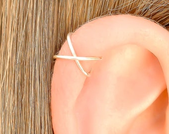 Manguito de oreja de plata, Manguito de oreja de eternidad, Manguito de oreja no perforado, Manguito de oreja de cartílago, Manguito de oreja de plata de ley, Pendientes de plata