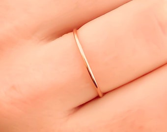 Thin Rose Gold Ring, Rose Gold Ring, Rose Gold Stack Ring, Rose Gold Filled Ring, Thin Stackable Ring, Minimalist Ring, Rose Gold Band