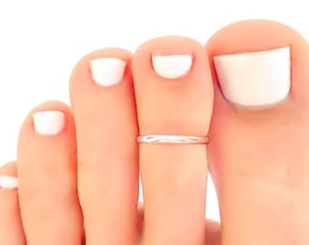 Silver Toe Ring, Sterling Silver Toe Ring, Adjustable Toe Ring, Minimalist Toe Ring, Knuckle Ring, Silver Midi Ring, 925 Sterling Silver