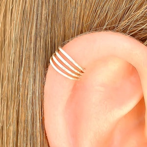 Silver Ear Cuff, Hammered Ear Cuff, Sterling Silver, Minimalist Ear Cuff, Gift For Mom, No Piercing, Cartilage Ear Cuff