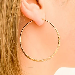【HYERES LOR】Noailles circle Silver earring 30mm Short_Minimalist_Circle_Earrin