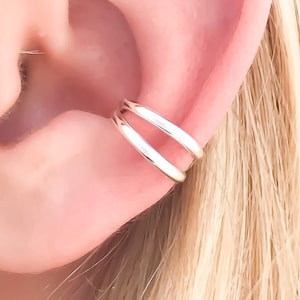 Silver Ear Cuff, Ear Cuff, Cartilage Earrings, No Pierce Ear Cuff, Ear Wrap, Sterling Silver, Simple Ear Cuff, Gift for Her