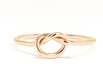 Gold Knot Ring, Love Knot Ring, Promise Ring, Gold Filled Ring, Bridesmaid Ring, Friendship Ring, Thin Gold Ring