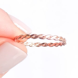 Twist 14K Rose Gold Filled Stacking Ring