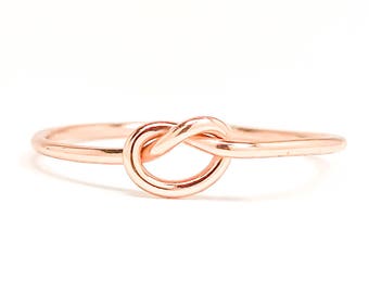 Rose Gold Knot Ring, Tie The Knot Ring, Love Knot Ring, Friendship Ring, Bridesmaid Rings, Rose Gold Ring, Knot Ring, Wedding Accessories