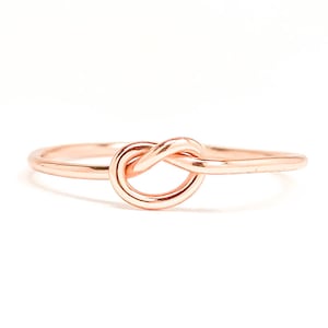Rose Gold Knot Ring, Tie The Knot Ring, Love Knot Ring, Rose Gold Filled Knot Ring, Rose Gold Minimalist Ring