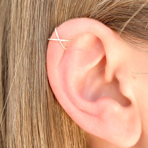 Silver Ear Cuff Eternity Ear Cuff Non Pierced Ear Cuff Etsy Australia