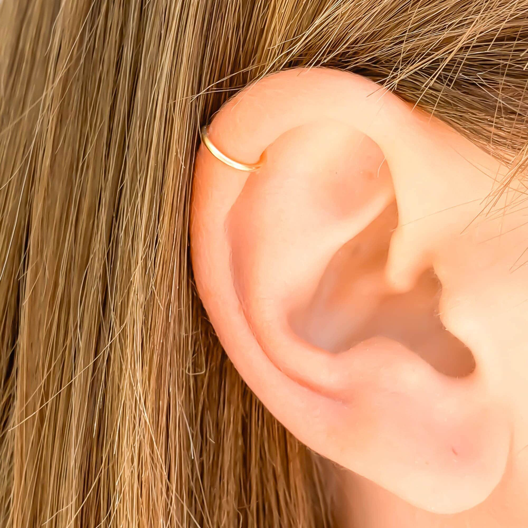  Fake Double Hoop Earrings for Single Pierced Ears in 14K Gold  Filled, Rose Gold Filled or Solid Sterling Silver. Faux Double Mini Ear  Huggie Hoops : Handmade Products