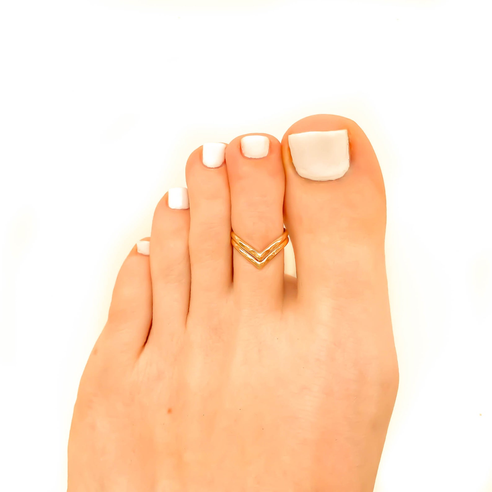 Gold Toe Ring Chevron Toe Ring Toe Ring Summer Jewelry Etsy