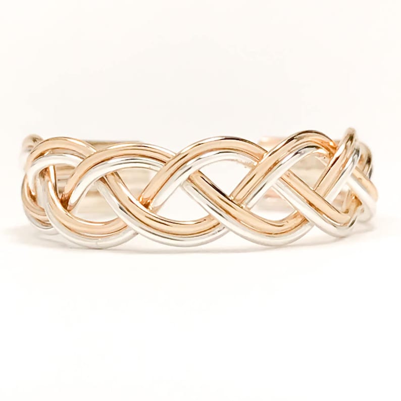 Gold Filled Toe Ring Sterling Silver Toe Ring Adjustable Toe Ring Gold and Silver Toe Ring Braid Toe Ring