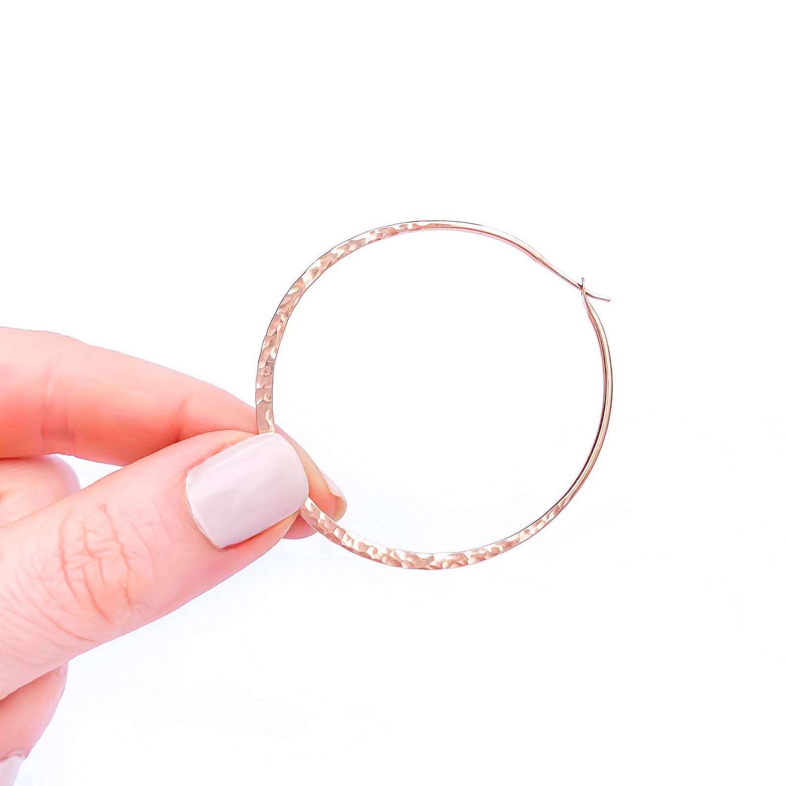Rose Gold Hoop Earrings Large Hoop Earrings Rose Gold Filled Etsy