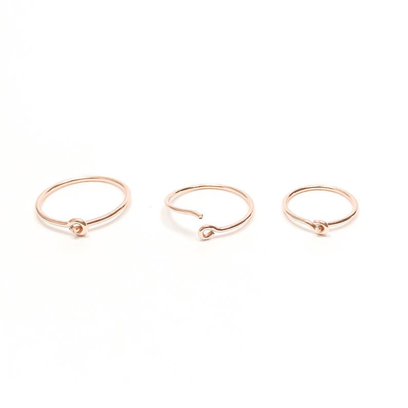 Rose Gold Huggie Hoop Earrings, Rose Gold-filled Small Hoops, Tiny Rose Gold Hoops image 8