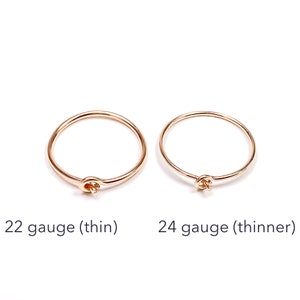 Rose Gold Huggie Hoop Earrings, Rose Gold-filled Small Hoops, Tiny Rose Gold Hoops image 2