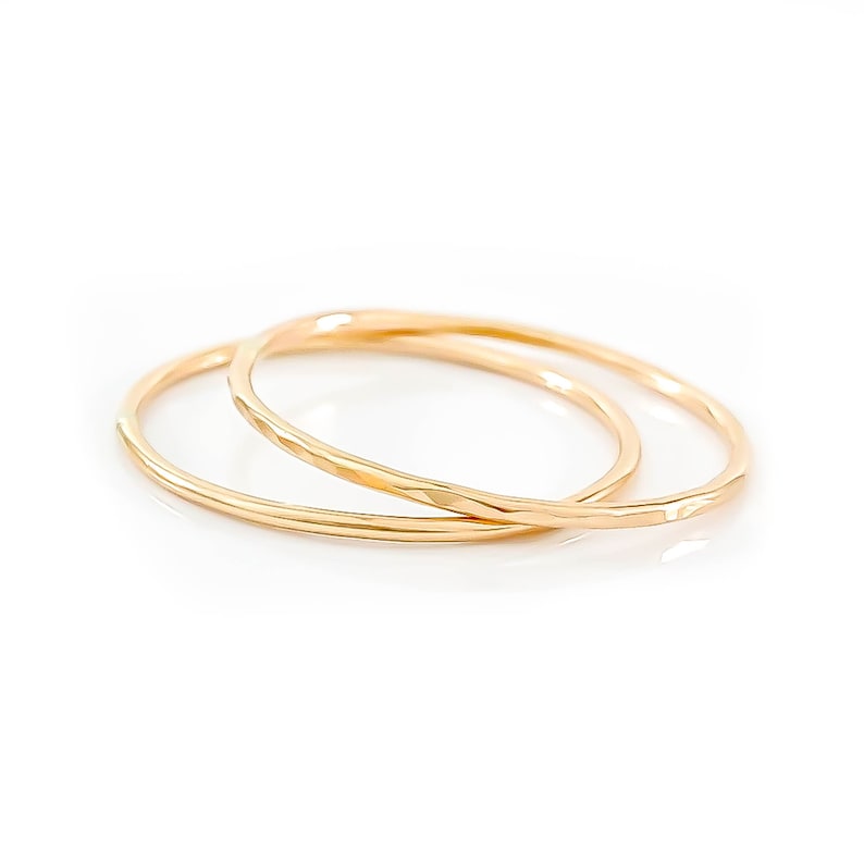 Gold Stacking Ring Set Gold Filled Stacking Rings Set of 3 Etsy