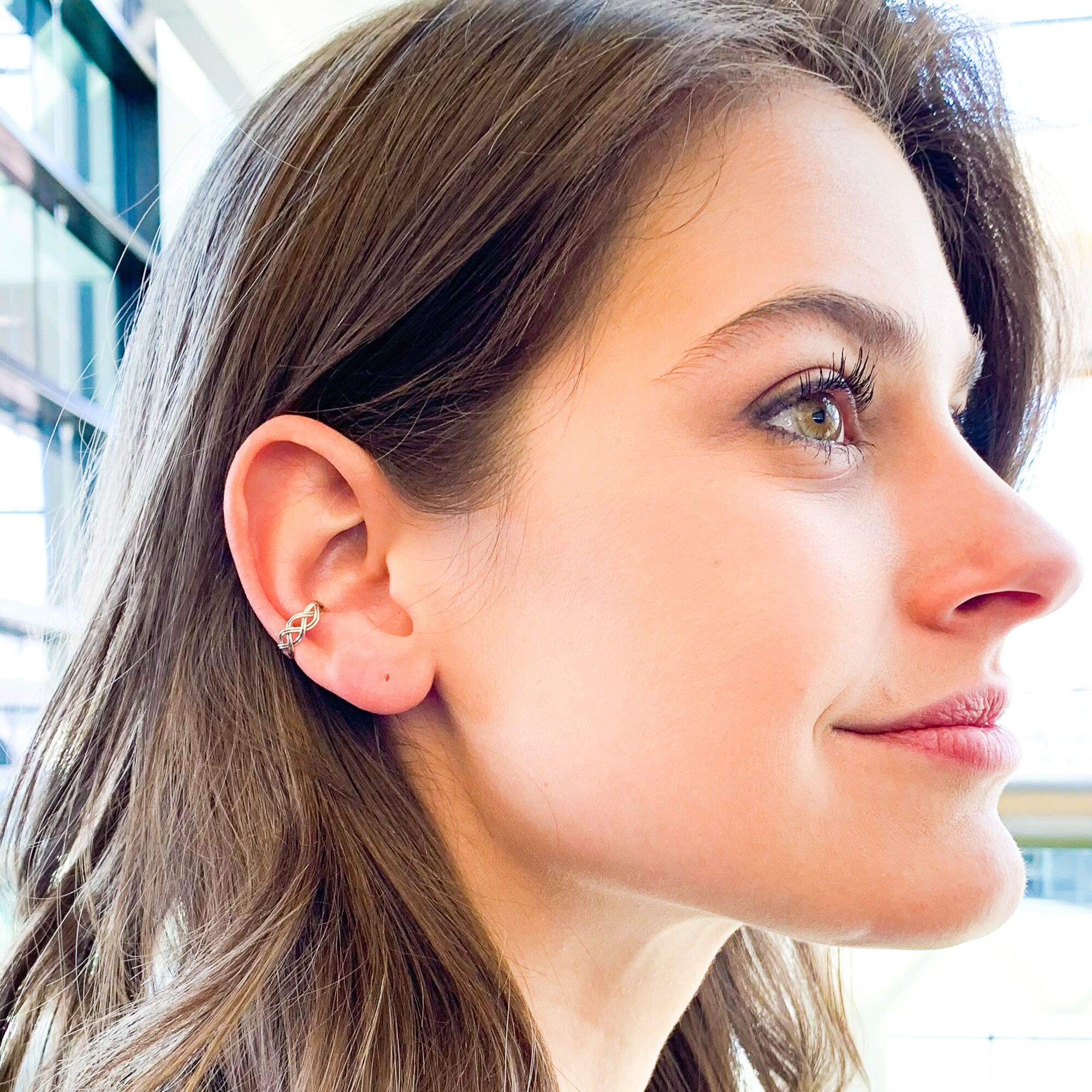 Braid Ear Cuff Sterling Silver Ear Cuff No Pierce Ear Cuff Etsy Canada