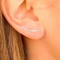 Silver Ear Climber, Hammered Ear Pin, Ear Crawler Earrings, Minimalist Earrings, Silver Earrings, Dainty Earrings, Sterling Silver