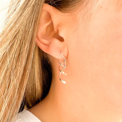 Spiral threader earrings best sale