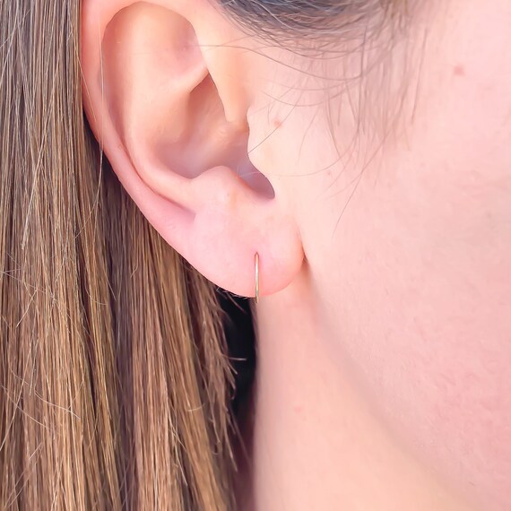 Choose a Size Rose Gold Flashed Sterling Silver Tiny or Small High Polished Round Thin Lightweight Unisex Click-Top Hoop Earrings Choose a Size Rose Gold Flashed Sterling Silver Tiny or Small High Polished Round Thin Lightweight Unisex Click-Top Hoop Earrings