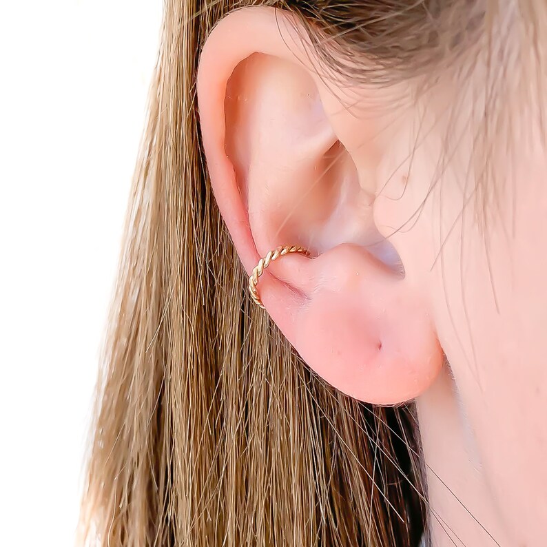 Gold Ear Cuff Gold Ear Wrap Non Pierce Ear Cuff Gold Filled Etsy