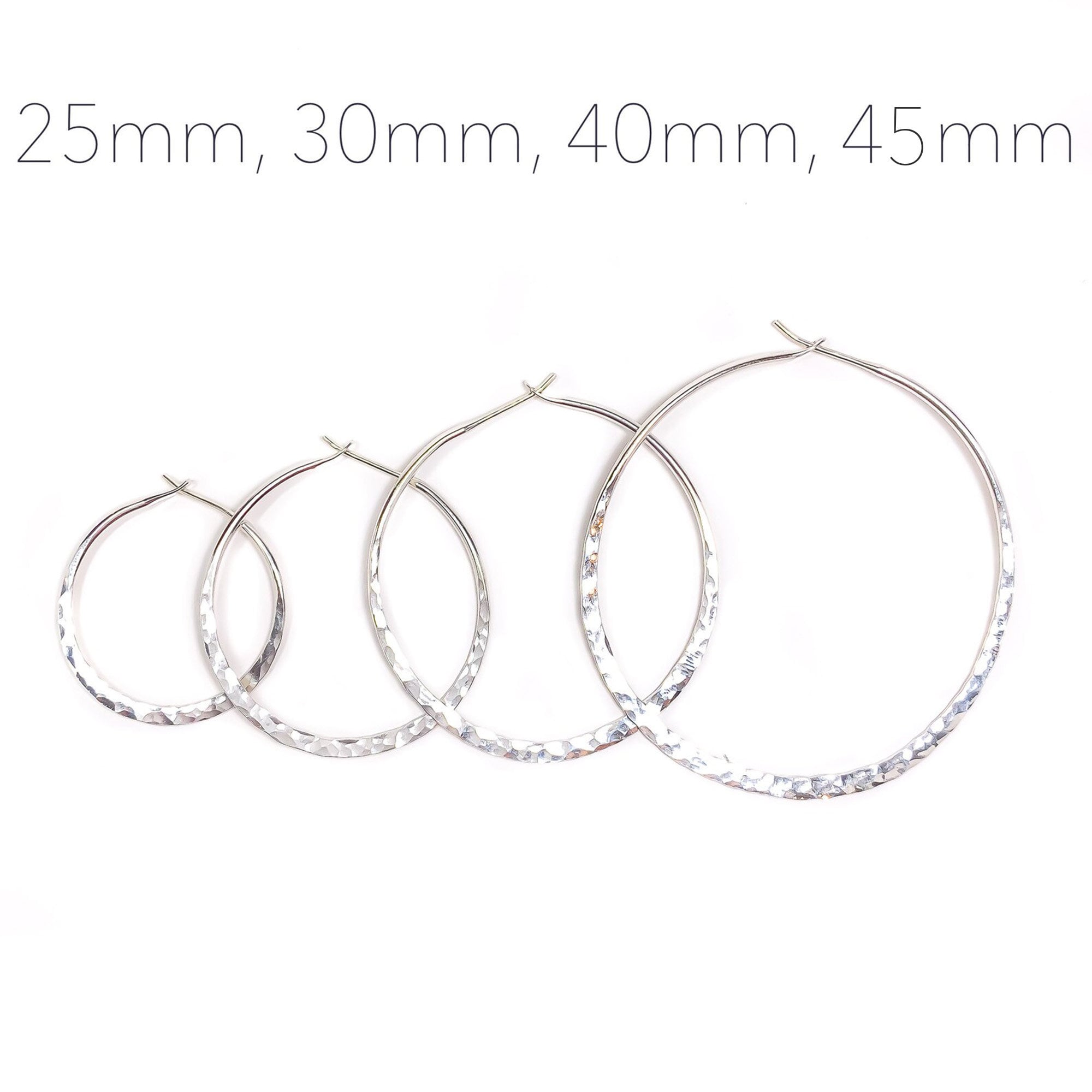 Silver Hoop Earrings, Minimalist Hoop Jewelry, Silver