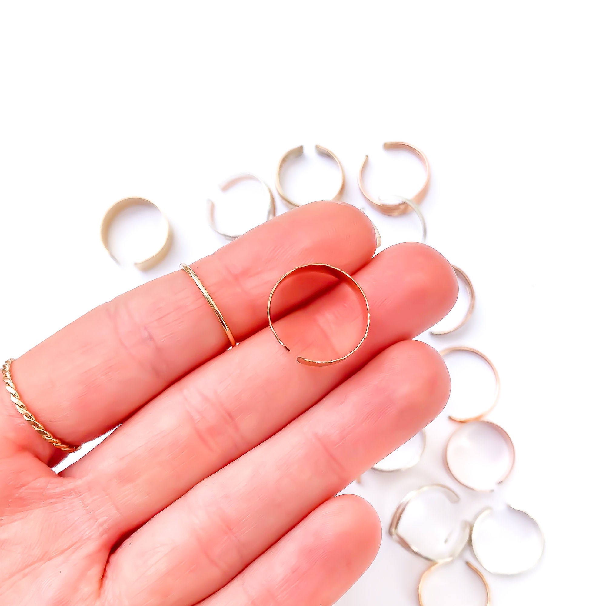 Gold Toe Ring Hammered Toe Ring Gold Filled Toe Ring Summer Etsy