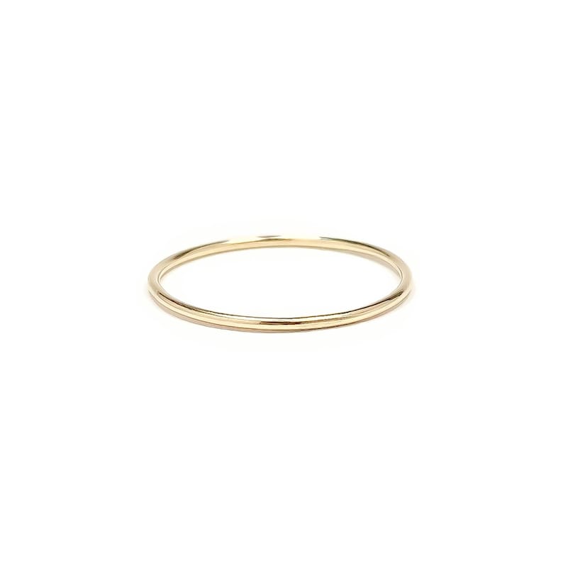 Solid 14K Gold Ultra Thin Ring Dainty 14K Gold Ring 14K - Etsy