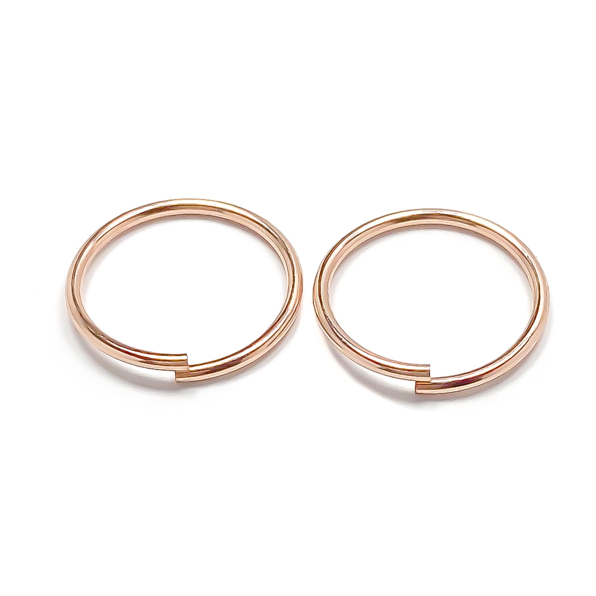 Petite Mina Huggie Hoop Earrings Rose Gold