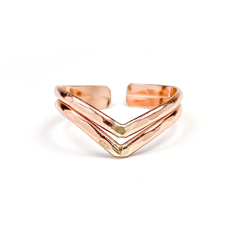 Rose Gold Toe Ring Rose Gold Filled Ring Chevron Toe Ring Etsy
