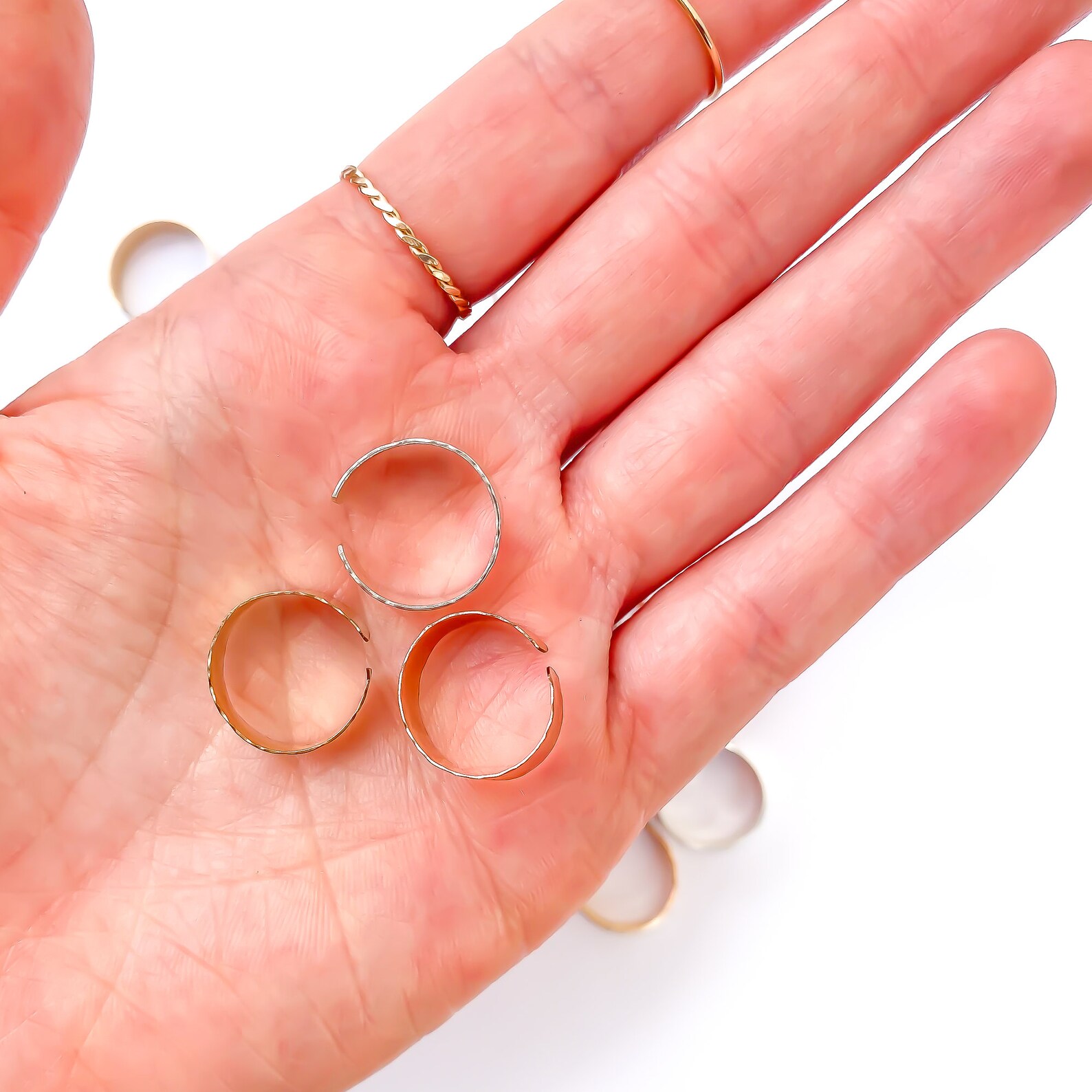 Gold Toe Ring Hammered Toe Ring Gold Filled Toe Ring Summer Etsy 