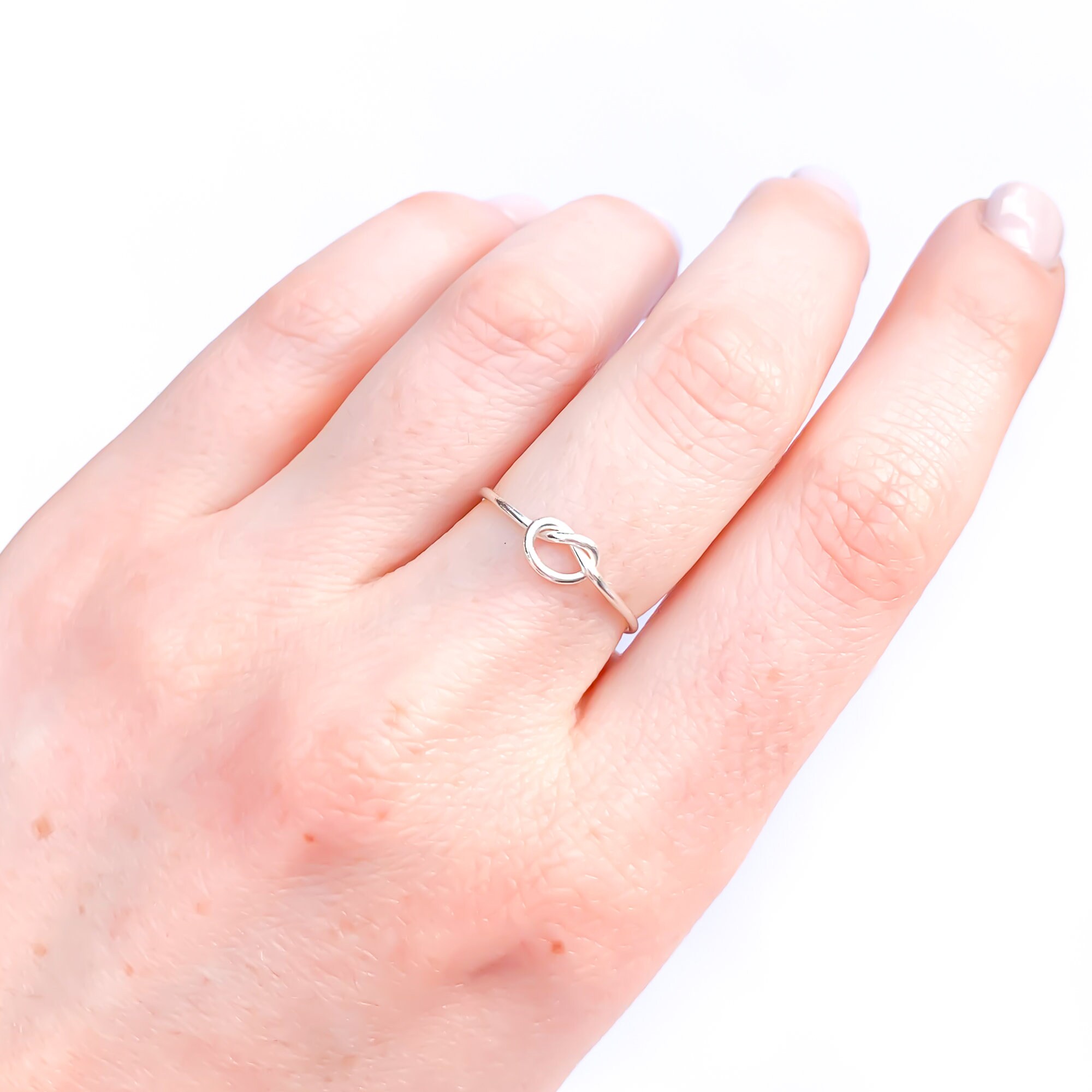 Silver Knot Ring Tie the Knot Love Knot Ring Knot Ring Etsy