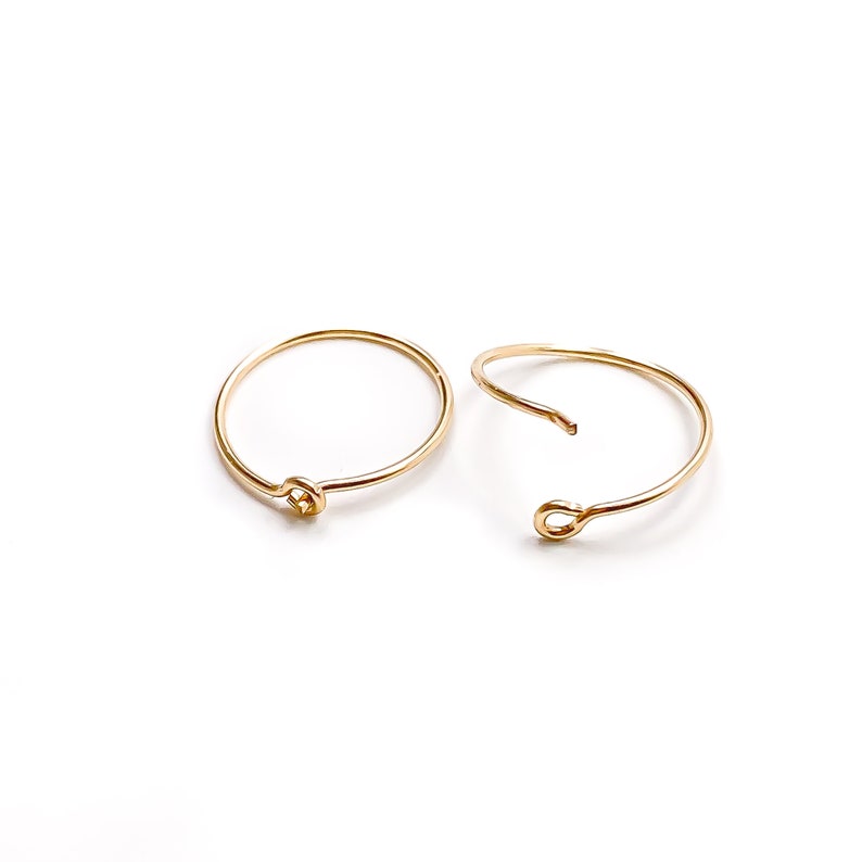 Small Gold Hoops, Tiny 14K Gold Filled Hoop Earrings, Gold Huggie Earrings image 6