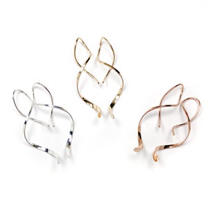 Gold Spiral Earrings, Gold Filled Threader Earrings, Gold Corkscrew Earrings, Gold Minimalist Earrings image 10