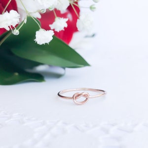 Rose Gold Knot Ring, Tie the Knot Ring, Love Knot Ring, Rose Gold ...