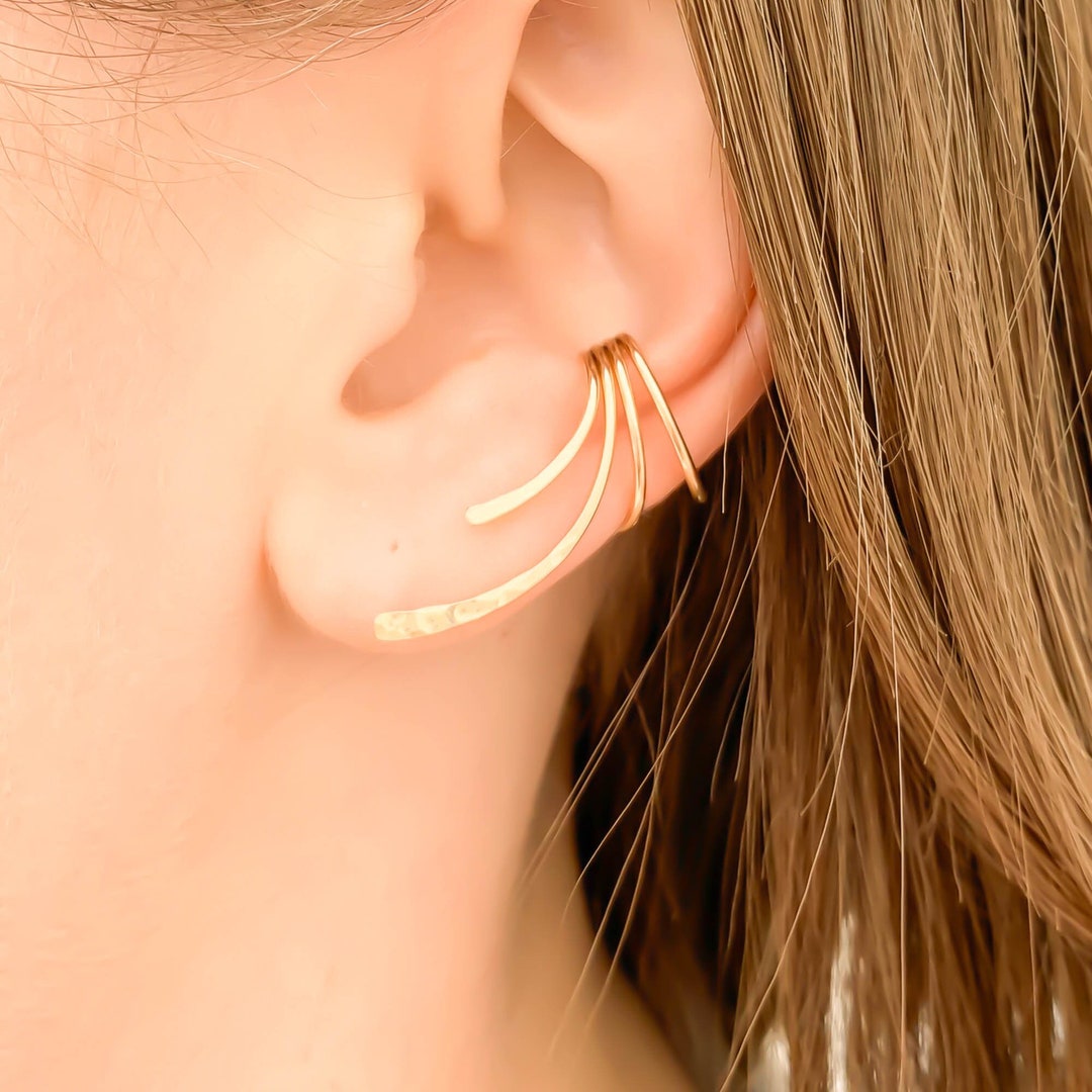 Gold Ear Cuff Climbing Ear Cuff Gold Filled Ear Wrap No Etsy