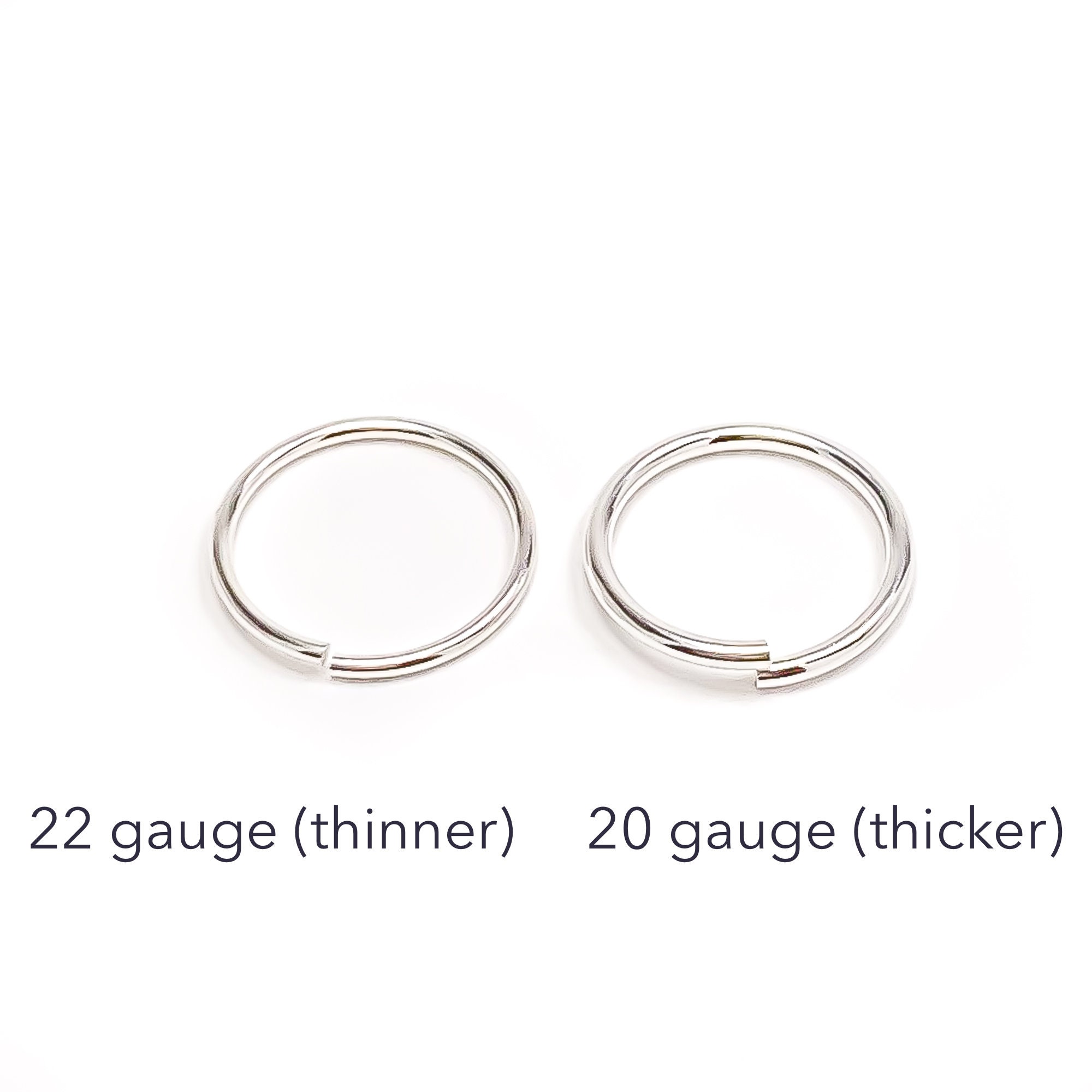 Tienda Anneaux De Nez Argent Sterling 925 - 4 Pièces (2 Lisses + 2 Tressés) - Diamètre Intérieur 7mm