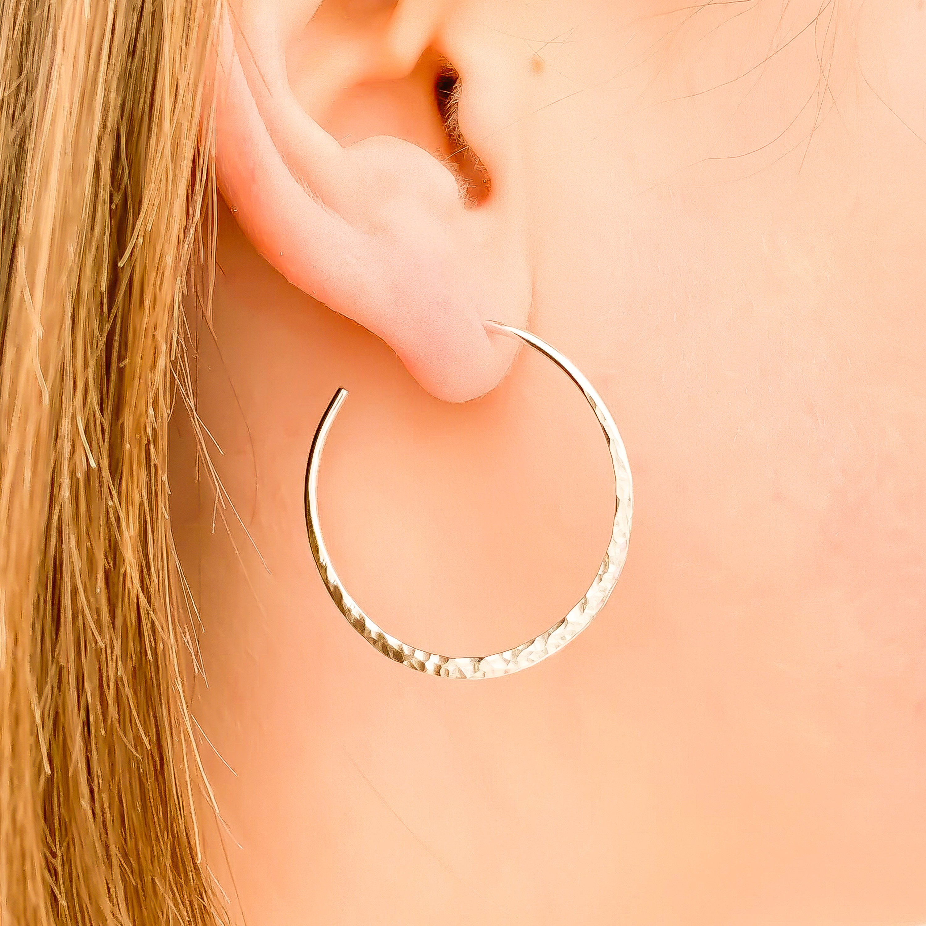 Sterling Silver Small Hoop Earrings, Dainty Silver Hoop Earrings, Minimal Silver Hoop Earrings, Chunky Harper Hoop Earrings Monday Monarch