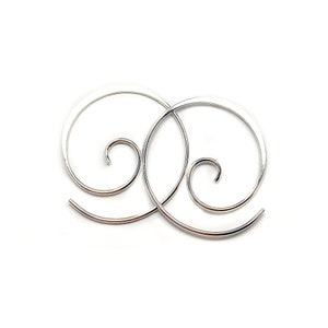 Sterling Silver Hoops, Spiral of Life Hoops, Silver Spiral Hoops, Silver Hoop Earrings, Spiral Earrings, Sterling Silver Earrings image 9