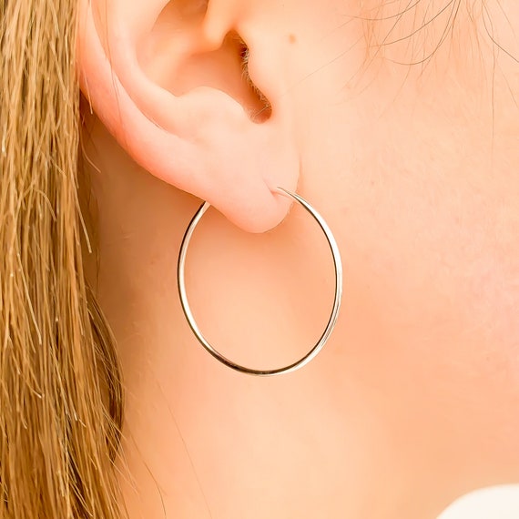 Available Online In India Silver Oxidized Hoops