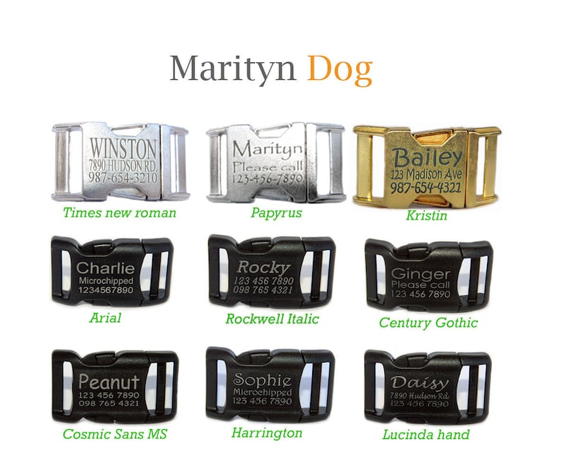 Personalized Dog Collar Laser Engraved Metal Buckle Dog Collar Etsy