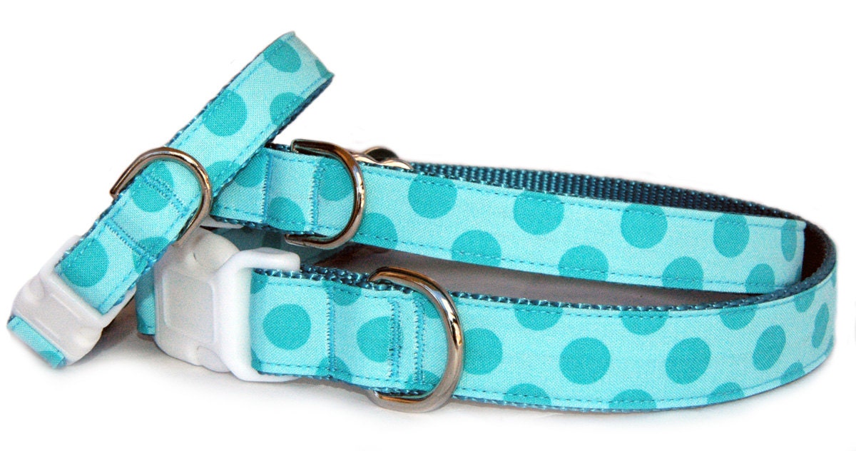 Polka dots dog collar dog leash Cute pink girl dog collar for Etsy